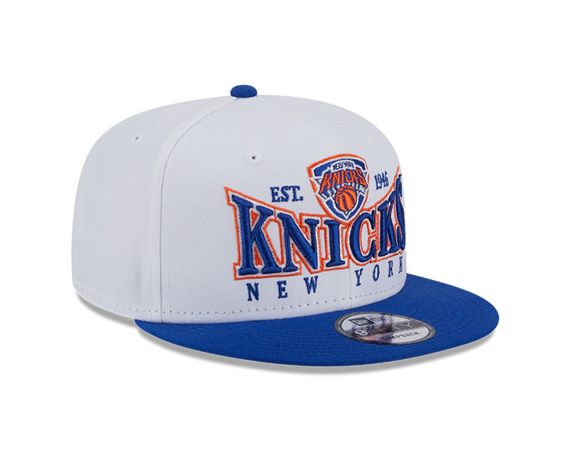 New York Knicks NBA New Era CREST 9Fifty Snapback Hat - White/Royal