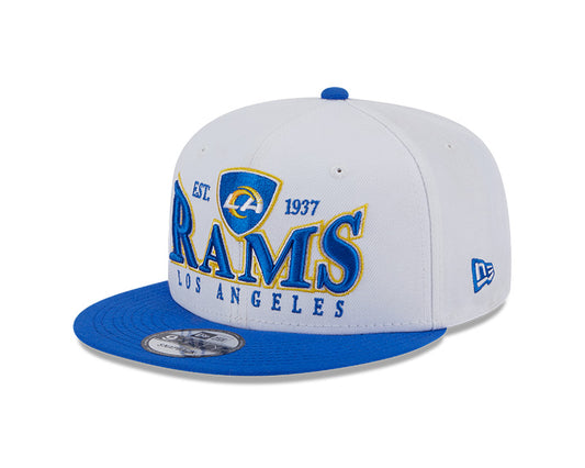 Los Angeles Rams NFL New Era CREST 9Fifty Snapback Hat - White/Royal