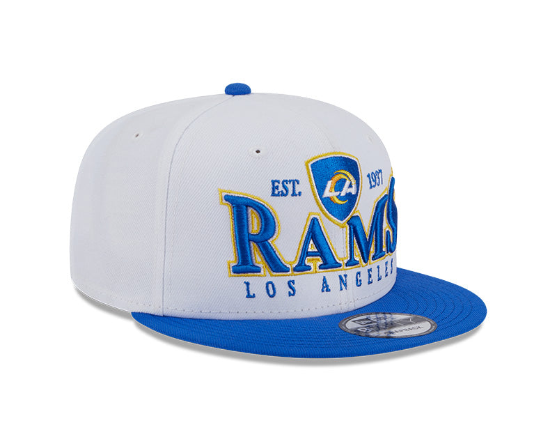 Los Angeles Rams NFL New Era CREST 9Fifty Snapback Hat - White/Royal