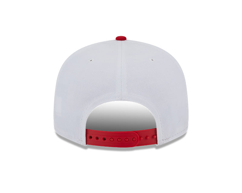 San Francisco NFL 49ers New Era CREST 9Fifty Snapback Hat - White/Scarlet