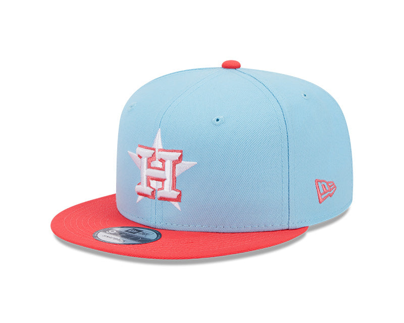 Houston Astros New Era SEASONS CHANGE 9Fifty Snapback Hat - Sky/Lava Red