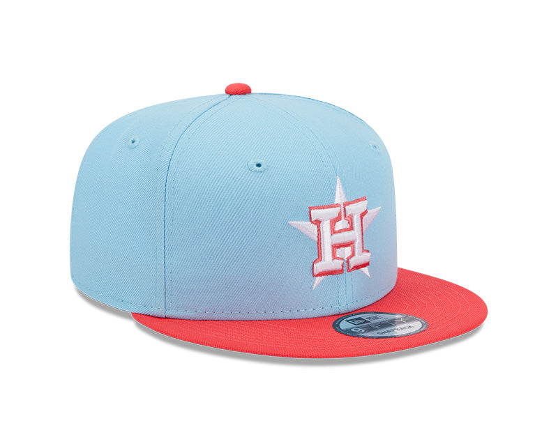 Houston Astros New Era SEASONS CHANGE 9Fifty Snapback Hat - Sky/Lava Red