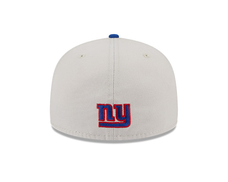 New York Giants New Era 2023 NFL Draft On-Stage 59FIFTY Fitted Hat - Stone/Navy