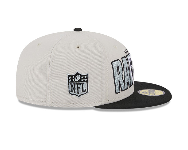 Las Vegas Raiders New Era 2023 NFL Draft On-Stage 59FIFTY Fitted Hat - Stone/Black