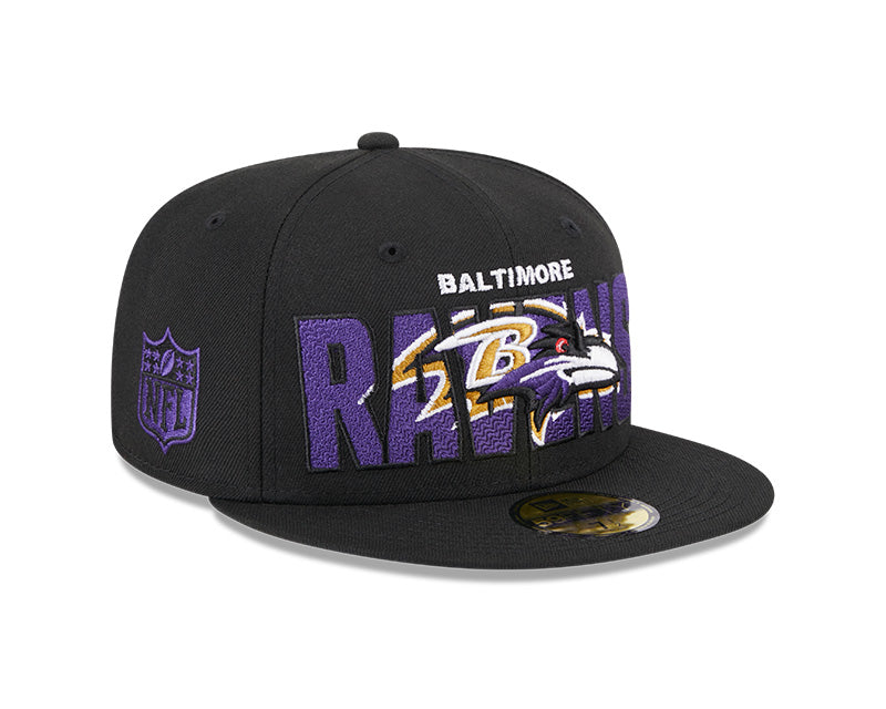 Baltimore Ravens New Era 2023 NFL Draft On-Stage 59FIFTY Fitted Hat - Black