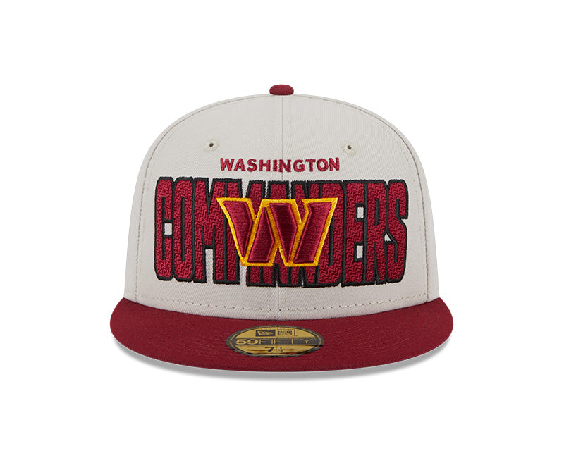 Washington Commanders New Era 2023 NFL Draft On-Stage 59FIFTY Fitted Hat - Chrome/Burgundy