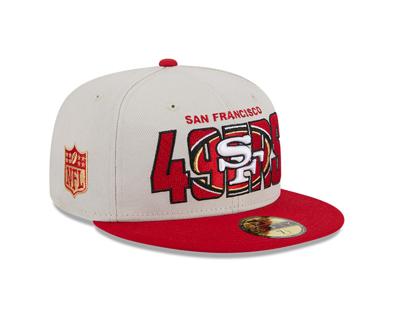 San Francisco 49ers New Era 2023 NFL Draft On-Stage 59FIFTY Fitted Hat - Chrome/Burgundy