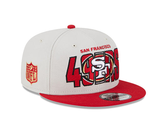 San Francisco 49ers New Era 2023 NFL Draft 9FIFTY Snapback Adjustable Hat - Stone/Scarlet