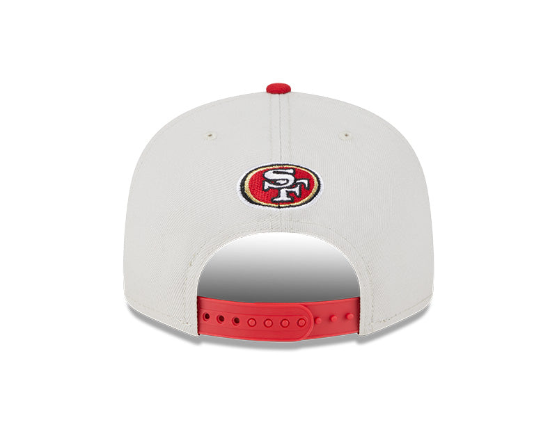 San Francisco 49ers New Era 2023 NFL Draft 9FIFTY Snapback Adjustable Hat - Stone/Scarlet