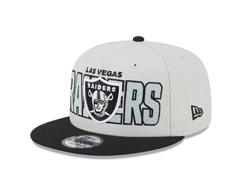 Las Vegas Raiders New Era 2023 NFL Draft 9FIFTY Snapback Adjustable Hat - Stone/Black