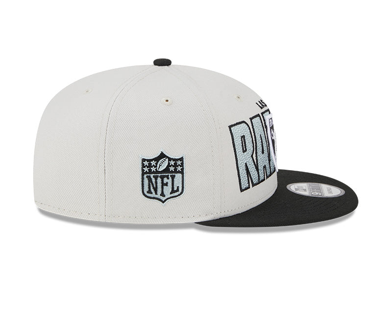 Las Vegas Raiders New Era 2023 NFL Draft 9FIFTY Snapback Adjustable Hat - Stone/Black