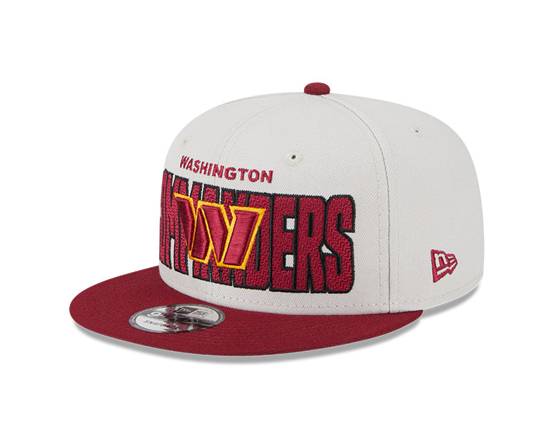 Washington Commanders New Era 2023 NFL Draft 9FIFTY Snapback Adjustable Hat - Stone/Burgundy