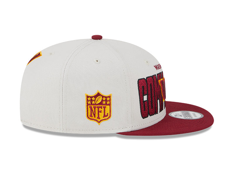 Washington Commanders New Era 2023 NFL Draft 9FIFTY Snapback Adjustable Hat - Stone/Burgundy