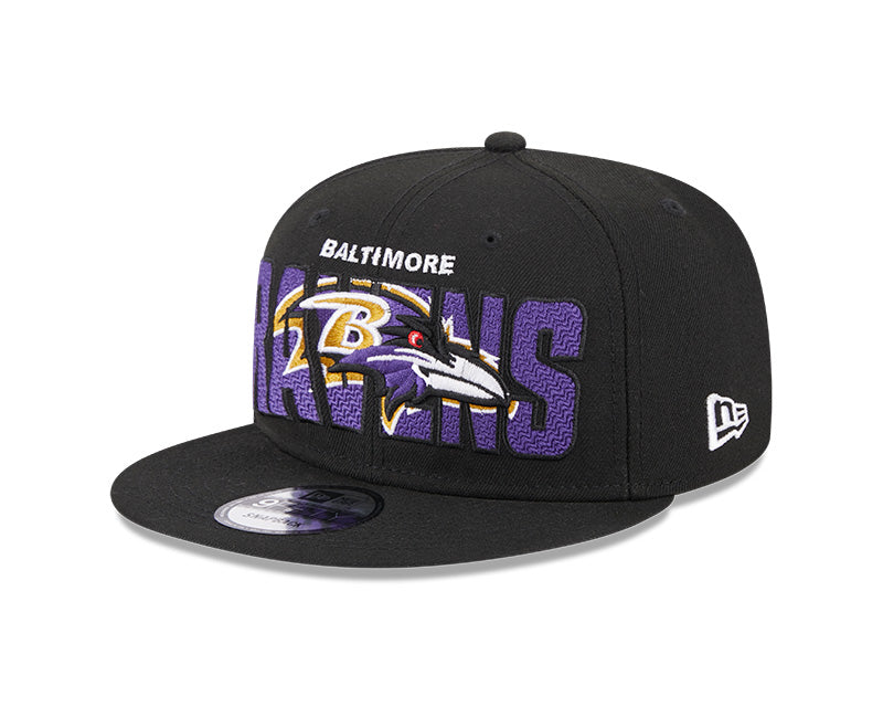Baltimore Ravens New Era 2023 NFL Draft 9FIFTY Snapback Adjustable Hat - Black