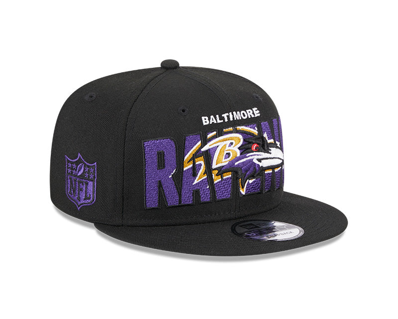 Baltimore Ravens New Era 2023 NFL Draft 9FIFTY Snapback Adjustable Hat - Black