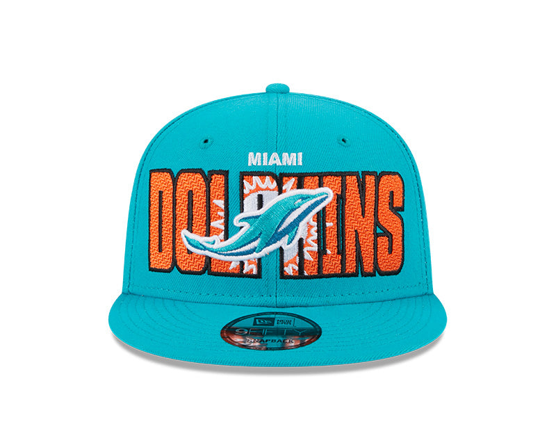 Miami Dolphins New Era 2023 NFL Draft 9FIFTY Snapback Adjustable Hat - Aqua