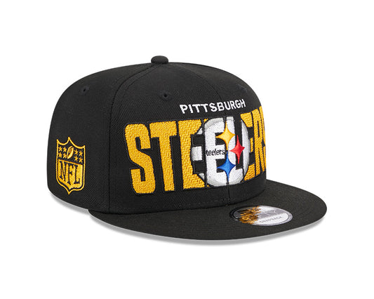 Pittsburgh Steelers New Era 2023 NFL Draft 9FIFTY Snapback Adjustable Hat - Black