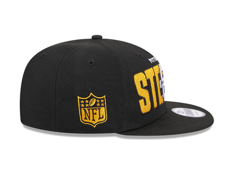 Pittsburgh Steelers New Era 2023 NFL Draft 9FIFTY Snapback Adjustable Hat - Black