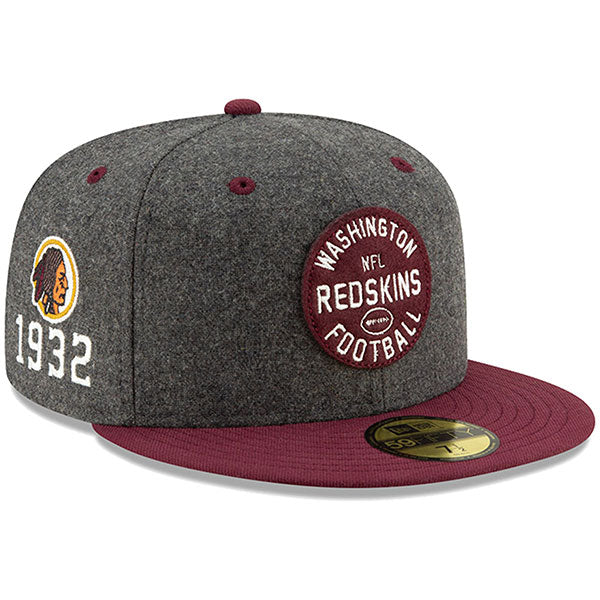 Washington Redskins New Era 2019 NFL Sideline Home Official 59FIFTY 1930s Fitted Hat - Heather Charcoal
