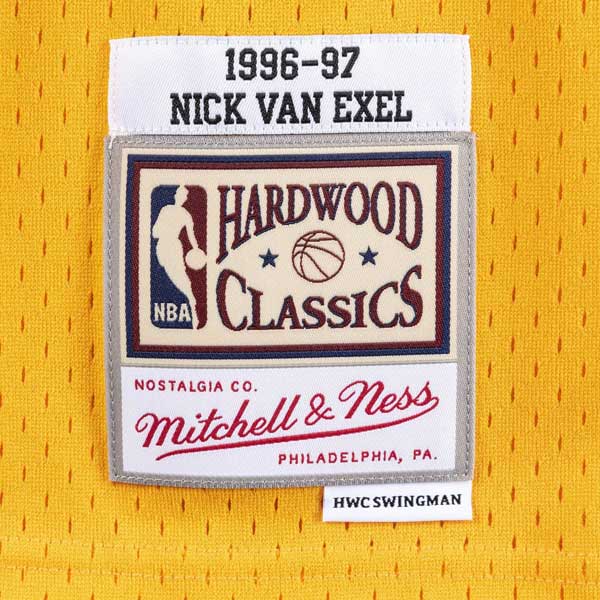 Nick Van Exel Los Angeles Lakers 1996-97 Mitchell & Ness HWC Swingman Jersey - Gold