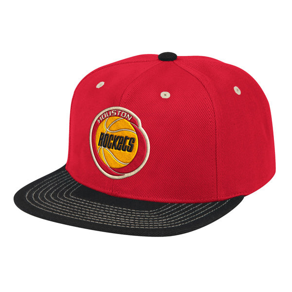 Houston Rockets Mitchell & Ness CONTRAST STITCH Snapback NBA Hat- Red/Black