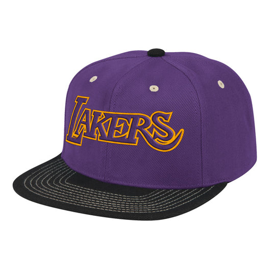 Los Angeles Lakers Mitchell & Ness CONTRAST STITCH Snapback NBA Hat- Purple/Black
