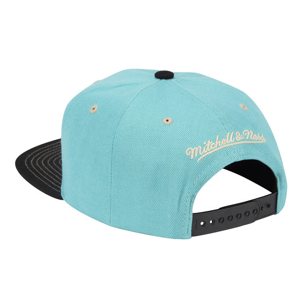 San Antonio Spurs Mitchell & Ness CONTRAST STITCH Snapback NBA Hat- Teal/Black