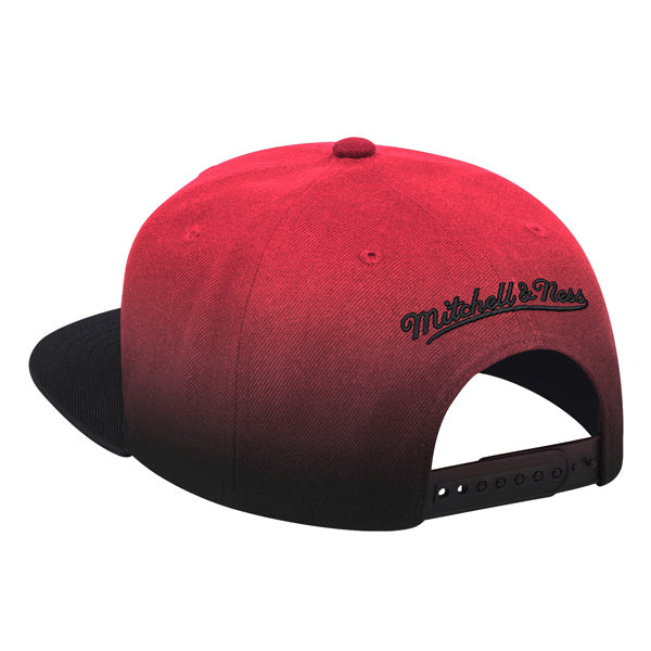 Houston Rockets Mitchell & Ness FADE AWAY Snapback NBA Hat- Red/Black