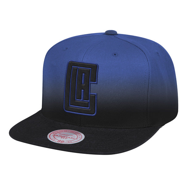 Los Angeles Clippers Mitchell & Ness FADE AWAY Snapback NBA Hat- Blue/Black
