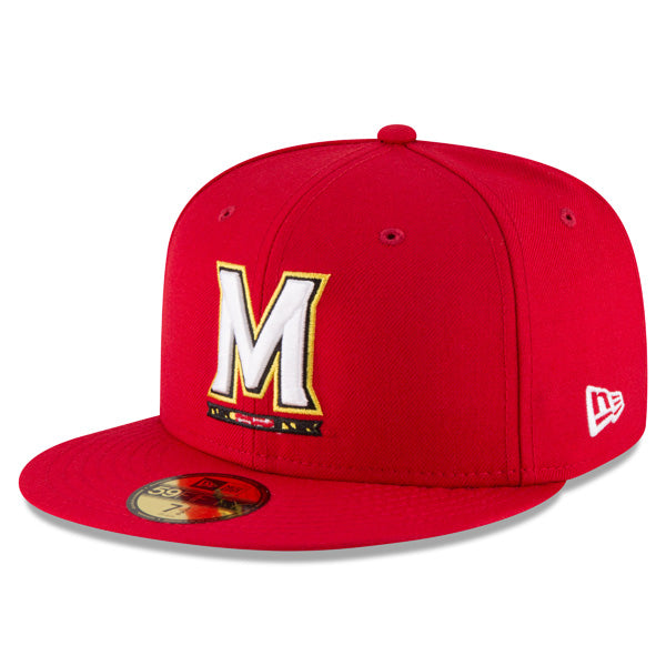 Maryland Terrapins New Era CLASSIC 59FIFTY Fitted NCAA Hat - Red/Yellow