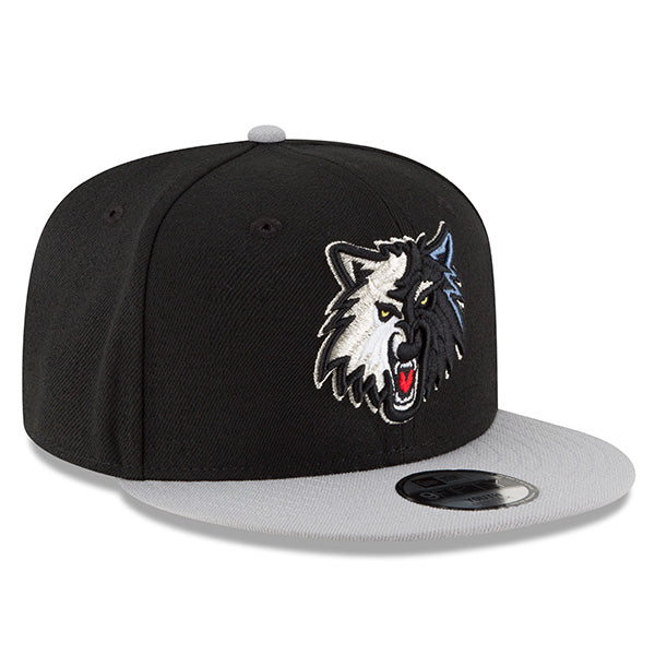 Minnesota Timberwolves New Era YOUTH 9Fifty Snapback Adjustable NBA Hat - Black/Gray