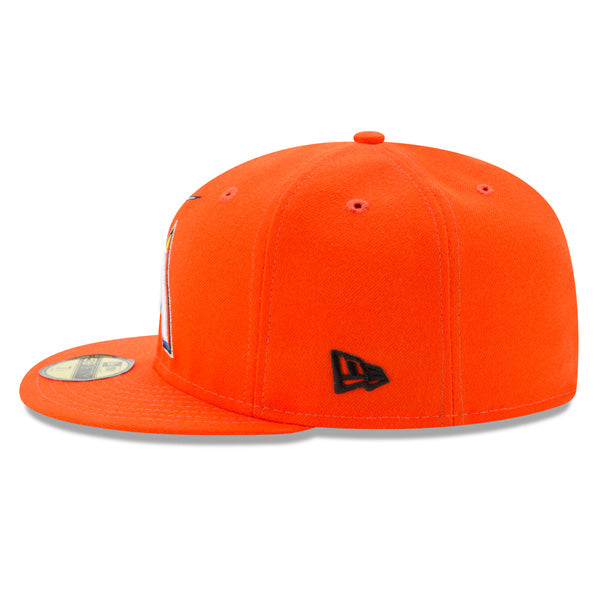 Miami Marlins New Era Authentic Collection Road 2017 On-Field Fitted 59Fifty MLB Hat - Orange