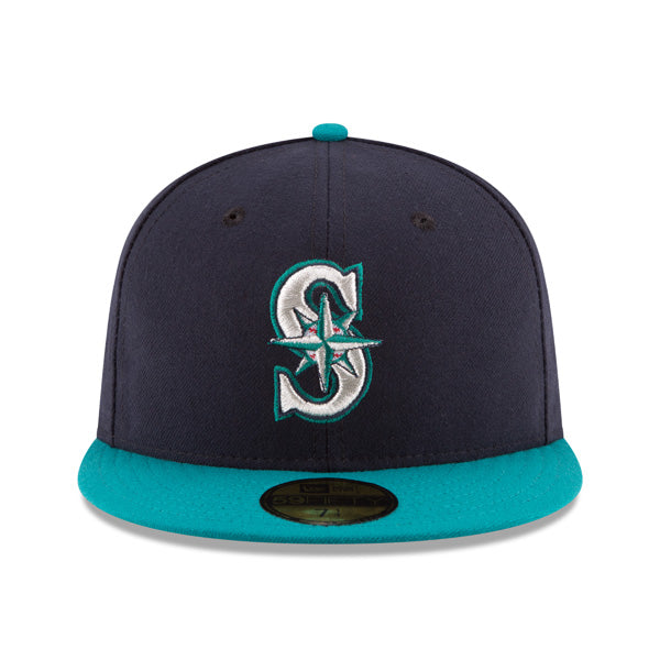 Seattle Mariners New Era Authentic Collection ALTERNATE On-Field 59Fifty Fitted MLB Hat - Navy/Teal