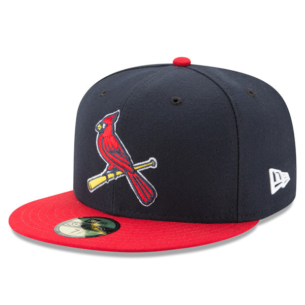 St.Louis Cardinals New Era Authentic Collection ALTERNATE 2 On-Field Fitted 59Fifty MLB Hat –Navy/Red