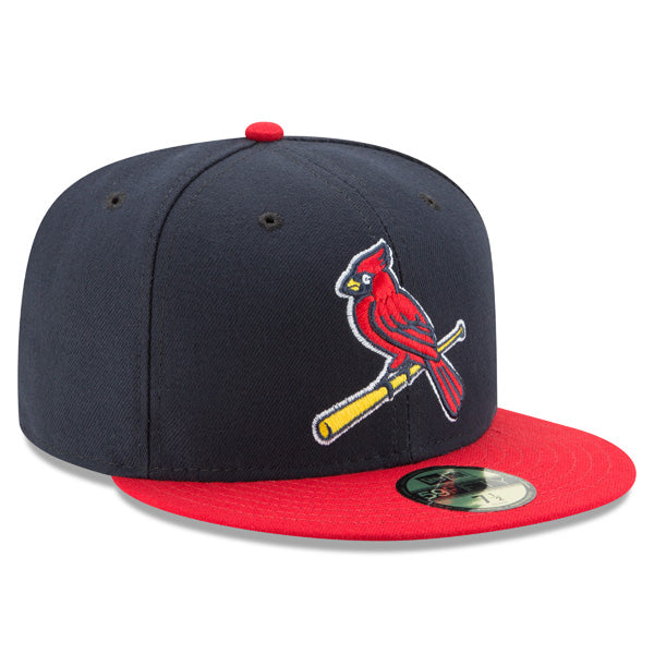 St.Louis Cardinals New Era Authentic Collection ALTERNATE 2 On-Field Fitted 59Fifty MLB Hat –Navy/Red