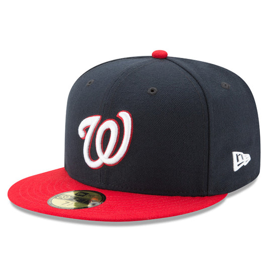 Washington Nationals New Era Authentic Collection ALTERNATE On Field 59FIFTY Fitted Hat - Navy/Red