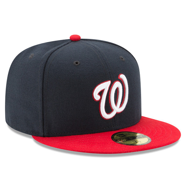 Washington Nationals New Era Authentic Collection ALTERNATE On Field 59FIFTY Fitted Hat - Navy/Red