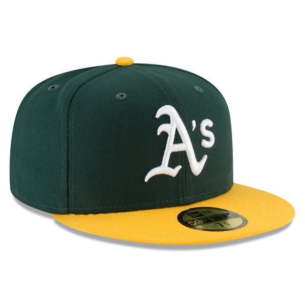 Oakland Athletics New Era Authentic Collection Home On-Field Fitted 59Fifty MLB Hat - Green/Yellow