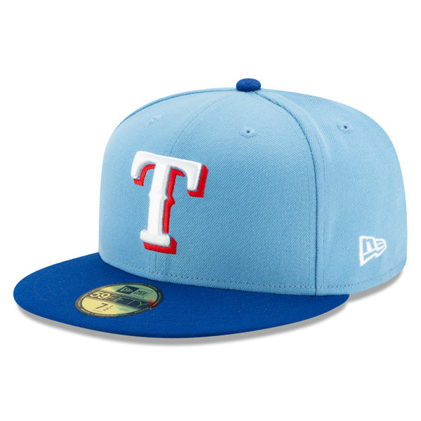 Texas Rangers New Era Authentic Collection ALTERNATE 2 On-Field Fitted 59Fifty MLB Hat - Sky/Blue