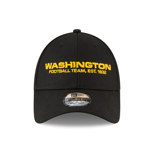 Washington Football Team New Era NFL On-Field 9Forty Strapback NFL Hat - Black