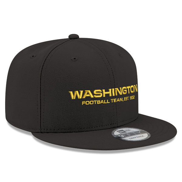 Washington Football Team New Era Secondary Logo 9FIFTY Snapback Hat = Black/Yellow