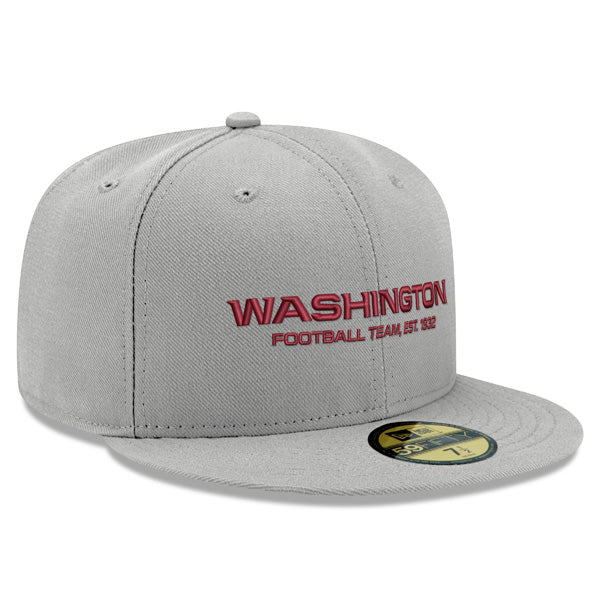 Washington Football Team New Era Secondary Logo 59Fifty Fitted Hat - Gray/Maroon