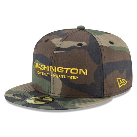Washington Football Team New Era Secondary Logo 59Fifty Fitted Hat - Woodland Camo