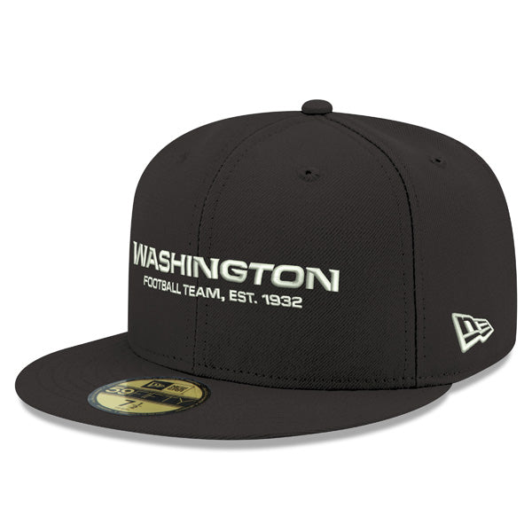 Washington Football Team New Era Secondary Logo 59Fifty Fitted Hat - Black/White