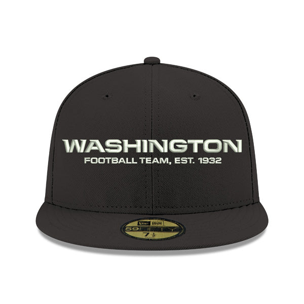 Washington Football Team New Era Secondary Logo 59Fifty Fitted Hat - Black/White
