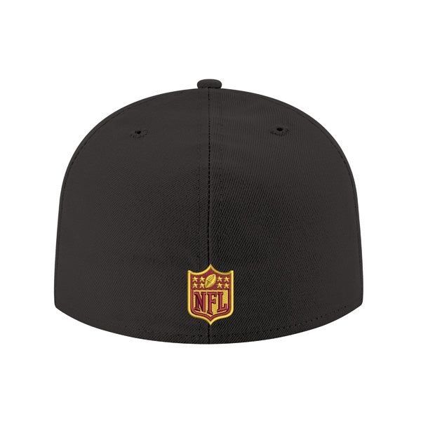 Washington Football Team New Era Primary Logo 59Fifty Fitted Hat - Black/Yellow/Maroon