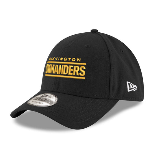 Washington Commanders New Era WORD MARK 9Forty Snapback Adjustable Hat - Black/Yellow