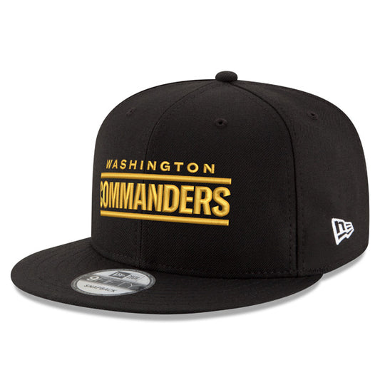 Washington Commanders New Era WORD MARK 9Fifty Snapback Adjustable Hat - Black