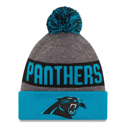 Carolina Panthers New Era 2016 NFL On-Field SPORT KNIT Cuffed Pom Hat