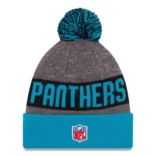Carolina Panthers New Era 2016 NFL On-Field SPORT KNIT Cuffed Pom Hat